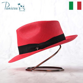 Panizza イタリアブランド 中折れハット パナマハット パナマ帽子 メンズ レディース 紳士帽 春 夏 大きいサイズ M L XL イタリア製 フェドラ 本パナマ プレゼント ギフト あす楽 送料無料 パニッツァ MINDO CARLINO（ミンド カルリーノ）レッド