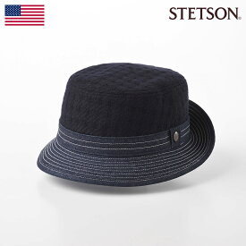 STETSON ステットソン バケットハット サファリハット 帽子 ブランド メンズ 紳士帽 秋 冬 大きいサイズ カジュアル 異素材 フェルト おしゃれ 普段使い レディース ギフト プレゼント 送料無料 アメリカ COMBI HAT（コンビハット）SE020 ネイビー