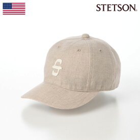 ポイント2倍 ステットソン STETSON 帽子 ベースボールキャップ メンズ レディース 春 夏 野球帽 カジュアル スポーツ 送料無料 あす楽 LINEN CHAMBRAY INITIAL CAP（リネン シャンブレー イニシャル キャップ） SE093 ベージュ