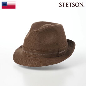 ポイント2倍 ステットソン STETSON ソフトハット 中折れハット 帽子 メンズ レディース 春 夏 つば短め カジュアル アウトドア 普段使い 送料無料 NEW LESCAUT LINEN GAUZE（ニューレスコー リネンガーゼ） SE184 ブラウン