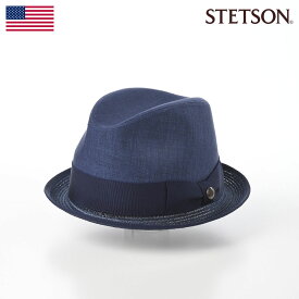 ポイント2倍 STETSON 帽子 中折れハット ソフトハット メンズ レディース 春 夏 ソフト帽 おしゃれ シンプル カジュアル 普段使い ファッション小物 アクセサリー アメリカブランド ステットソン BRAID COMBI HAT（ブレードコンビ ハット）SE442 ネイビー