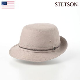 STETSON サファリハット バケットハット 帽子 父の日 メンズ レディース 春 夏 カジュアル シンプル おしゃれ アウトドア 普段使い ファッション小物 アメリカブランド ステットソン LINEN CHECK ALPEN（リネンチェック アルペン）SE453 グレー