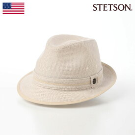 STETSON 帽子 父の日 中折れハット ソフトハット メンズ レディース 春 夏 ソフト帽 おしゃれ シンプル カジュアル ファッション小物 アクセサリー アメリカブランド ステットソン NEW LESCAUT LINEN WAFFLE（ニューレスコー リネンワッフル）SE459 ベージュ