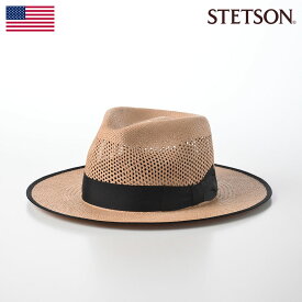 STETSON パナマハット パナマ帽 中折れハット メンズ 帽子 父の日 本パナマ 春 夏 エクアドル製 おしゃれ あす楽 アメリカブランド ステットソン FLAT LACE PANAMA（フラット レースパナマ）SE584 ベージュ