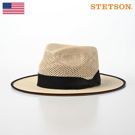 STETSON パナマ帽子 パナマハット メンズ 中折れハット 春 夏 透かし編み 涼しい つば広 サイズ調整 アメリカブランド 送料無料 あす楽 ギフト プレゼント ステットソン FLAT LACE PANAMA（フラット レースパナマ）SE584 ナチュラル