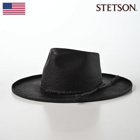 STETSON ステットソン パナマ帽 パナマハット 中折れハット メンズ レディース 帽子 父の日 本パナマ 春 夏 つば広 縄リボン スベリアジャスター付 エクアドル製 カジュアル フォーマル おしゃれ 送料無料 SERGIO PANAMA（セルジオ パナマ）SE655 ブラック