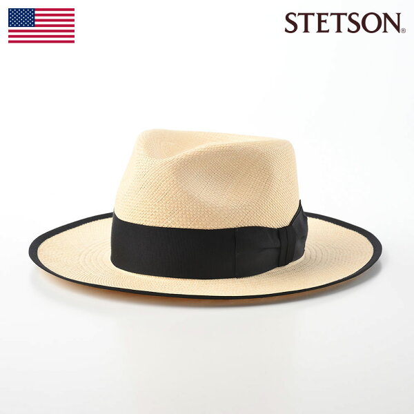 STETSON ステットソン パナマ帽 パナマハット 帽子 中折れハット メンズ レディース 本パナマ 春 夏 つば広 フラットブリム アジャスター付 カジュアル フォーマル おしゃれ FLAT VINTAGE PANAMA(フラット ヴィンテージ パナマ)SE656 ナチュラル ギフト