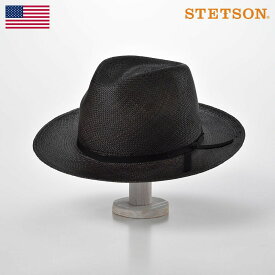 STETSON(ステットソン) パナマハット パナマ帽子 メンズ レディース 春夏 中折れハット 中折れ帽子 高級 高品質 紳士帽 ブラック 57cm 59cm 送料無料 [ランブリンマン SH556] あす楽