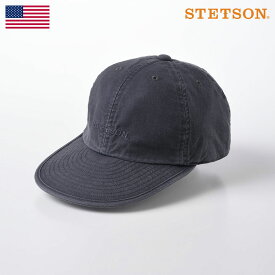 ステットソン STETSON ベースボールキャップ メンズ レディース 野球帽 カジュアル 帽子 父の日 紳士 大きいサイズ 春夏 メンズ帽子 送料無料 あす楽 COTTON OVERDYE WASHED CAP（コットンオーバーダイウォッシュドキャップ）SE077 ブラック