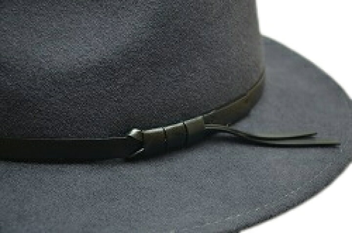 SORBATTI ソルバッティ] ウールクラッシャブル 革ベルト巻き中折れ