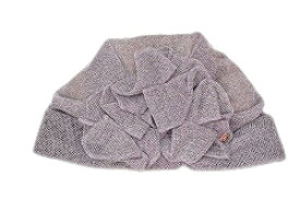 お部屋の中でかぶれる　Eliete メッシュ フード　ターバン 室内　レディース ニット帽 春夏　オールシーズン 女性用 (パープル/ベージュ/グレー/チャコール) かぶったまま 脱がない 髪型カバー 50代 60代 70代 80代 17081