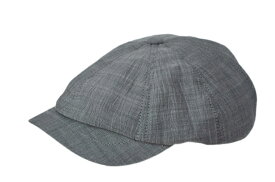 NISHIKAWAオリジナル　麻100% 伝統工芸 小千谷縮み　8ピース　八方 メンズ　ハンチング　S〜L　(グレー)　キャスケット 春夏 紳士帽子 帽子 大きいサイズ 小さいサイズ 217-800