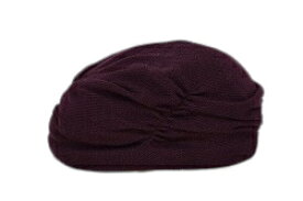 室内でかぶれる シルク ニット帽 薄手 軽い 日本製 レディース フード 婦人帽子 絹 (DKパープル/グレー/ブラック) ウィッグ代わり ミセス シニア KD-05-36104