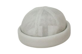 日本製 帽子職人手作り 3L LL L M つば無し帽子 メッシュ ロールキャップ　フィッシャーマンキャップ　サグキャップ ワッチキャップ (グレー) メンズ キャップ 男女兼用 ユニセックス 大きいサイズ 小さいサイズ 春夏 帽子 ROLL-MESH-GR