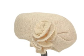 婦人帽子 軽くて暖かい ニット帽 日本製 ダブルニッティング ラッフル ニットベレー フード ベルモード (ラベンダー/ベージュ/ブラック) ミセス シニア 17-168