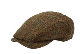 Wigensヴィゲンズ Harris Tweed ハリスツィード メンズ ハンチング スエーデン 王室御用達 Ivy Contemporary Cap 55cm～61cm ブラウン茶系 正規品 インポート ウール 厚手 防寒 男性 紳士 帽子 30代 40代 50代 60代 70代 秋冬 W101023