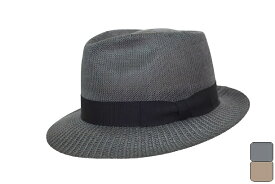 シルク100%　日本製 ツマミ型 サーモ メンズ ハット (グレー/ベージュ) 紳士帽子 S～L 男性 帽子 絹 サーモ 春夏 TN-143