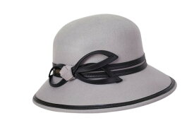 婦人 帽子 イタリア製 インポート Complitコンプリット ウール フェルトハット レディースハット ライトグレー 秋冬 女性 フェルト帽子 23058-gr