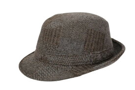 紳士 帽子 フランス製 インポート MISTRALミストラル ツィード メンズハット 57cm 男性 ブラウン 茶 30代 40代 50代 60代 70代 秋冬 MISTRAL-601