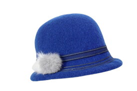 婦人帽子 イタリア製 インポート Complitコンプリット レディース ハット クロッシェ ロイヤルブルー 女性 秋冬 23035-bl