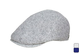 紳士 帽子 DAKSダックス 麻混ラッセル メンズ ハンチング S～LL 小さいサイズ 大きいサイズ (グレー/ネイビー) 日本製 男性 春夏 D1827