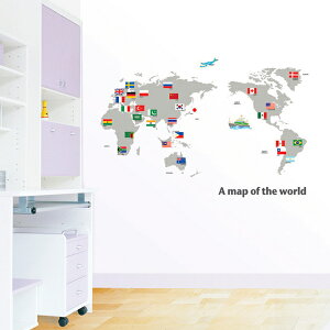 �y���[���֑��������z�E�H�[���X�e�b�J�[�@�yTE�z �@�@A map of the world�@PS-58168�@HYUNDAE�А�