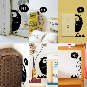 【メール便送料無料】グラフィック ステッカー Ani hide2  ヒツジ・トリ│転写シール 転写シート