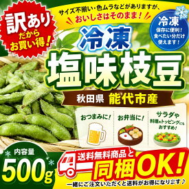 訳あり　秋田県能代市産　塩味枝豆　500g　送料無料商品と同梱可能