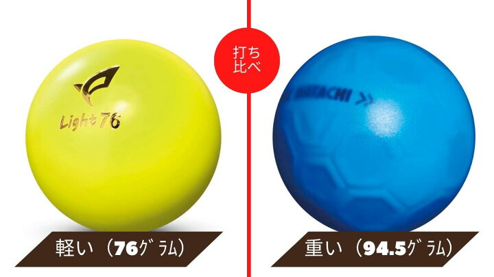 【HATACHI 公式】軽い＆重い打ち比べボールセット グラウンド・ゴルフ ボール BH1391 羽立工業 HATACHI（ハタチ）  羽立工業株式会社