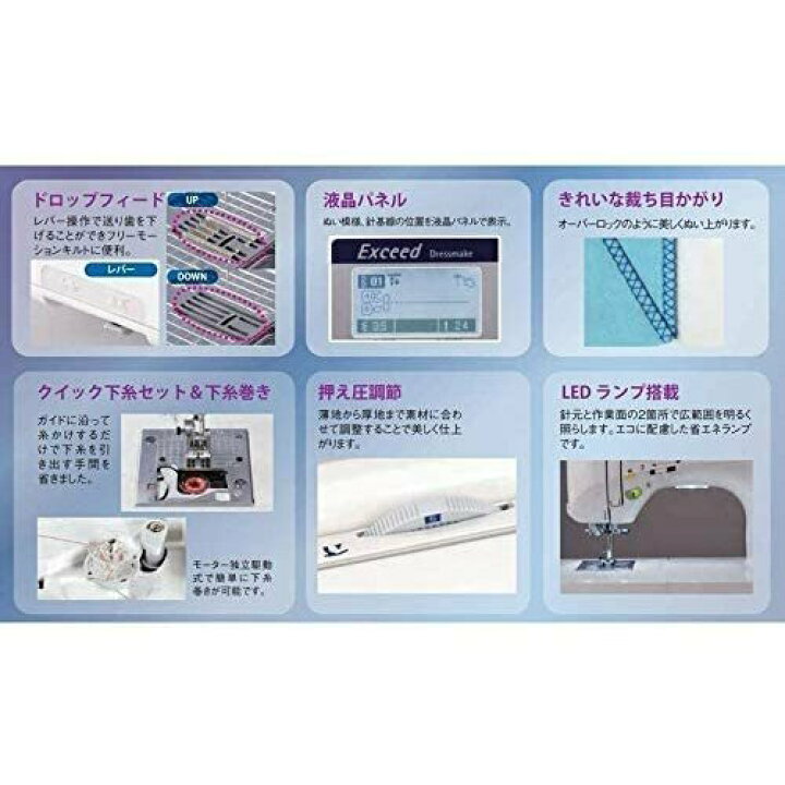 楽天市場】家庭用ミシン エクシード ドレスメイク HZL-F400JP JUKI 