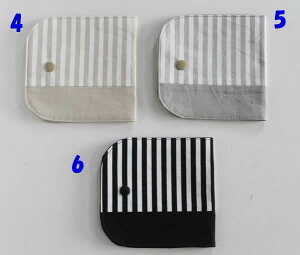 【Anjyoru】ハンドメイド マスクケース ストライプ