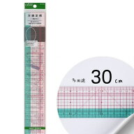 【最大500円offクーポン】定規 方眼定規 30cm クロバー 25-053 柔軟性をもつ定規 ソーイング 刺しゅう 編物