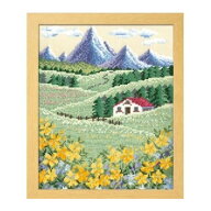 【訳あり】刺繍キット 物語からの花咲く風景 アルプスの山並みとハイジの花畑7425 オリムパス オノエ・メ…