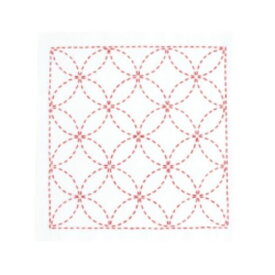 刺し子 花ふきんキット らくらく刺し子花ふきん 七宝つなぎ(白) 266 オリムパス