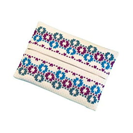 【スーパーSALE10%OFF!】スウェーデン刺しゅうキット ティッシュケース(紫) SW-12 オリムパス