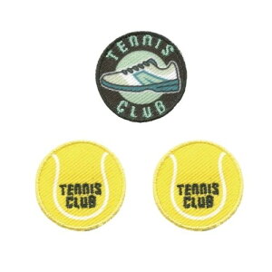 ワッペン スポーツワッペン テニス 3袋セット V450-17733 パイオニア アイロン接着