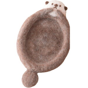 羊毛フェルトキット ラッコの赤ちゃんのアクセサリートレー ハマナカ H441-652