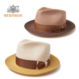 STETSON 中折れハット ヘンプブレード ブレードハット 帽子 メンズ レディース ストローハット リボン ヴィンテージ 高級 麦わら帽子 アイボリー ブラウン リゾート おしゃれ 春夏 高級 HAT 父の日 ギフト プレゼント 誕生日 バンド