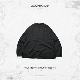 GOOPiMADE “G_model-01” 3D L/S Pocket Tee - Iron / グーピーメイド スリーディー ロングスリーブティー - アイアン