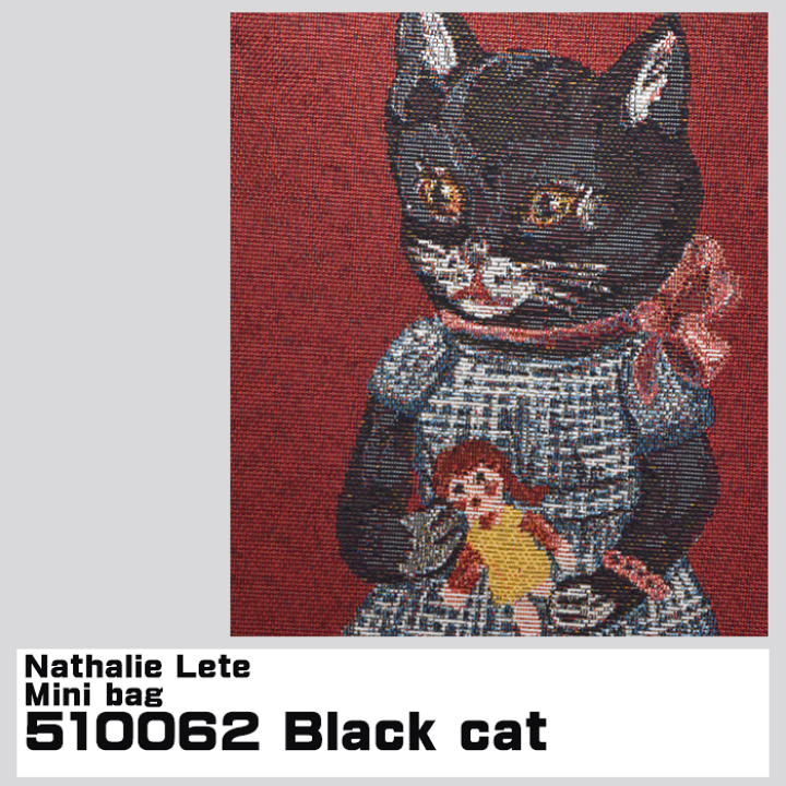 新品ナタリーレテミニバッグミニトートブラックキャット猫ねこネコ