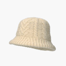 【2/10 1:59迄 クーポンで 35%OFF】帽子 レディース バケット ハット バケハ ケーブル ニット ハット メンズ ユニセックス 深い 深め サイズ調整 防寒 暖かい 秋冬 ミルサ