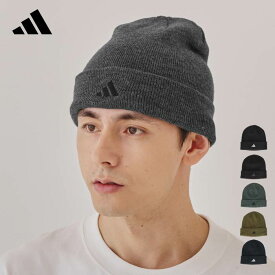アディダス adidas ニット帽 帽子 メンズ 大きめ 帽子 メンズ カジュアル ファッション シンプル 防寒 ブラック グレーネイビー ベージュ 釣り アウトドア キャンプ ゴルフ プレゼント 秋冬 25AW
