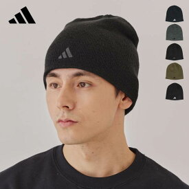 アディダス ニット ビーニー adidas ニット帽 ぼうし メンズ レディース 防寒 アクリル ロゴ ワッチ 暖かい 洗える 通勤 通学 ブラック 黒 グレー グリーン ネイビー プレゼント ギフト 25AW