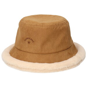 コンバース フェイクスエード ファー バケット ハット converse 帽子 レディース メンズ 洗える 洗濯機 UV対策 ぼうし ブラック ブラウン ベージュ ブランド プレゼント ギフト 25AW