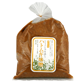はとむぎ味噌 1kg 国産 味噌 無添加 甘口 豚汁 みそ汁 手造り まろやか 岡山県産