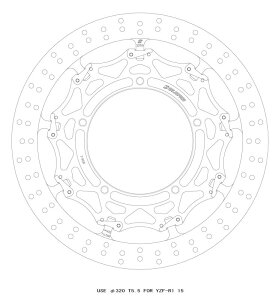 NXbNfBXN[^[F320 L T=5.5 F YZF-R1/M ABS 15-22/YZF-R6 ABS 17-20GSBDF0026L 4538792809328i