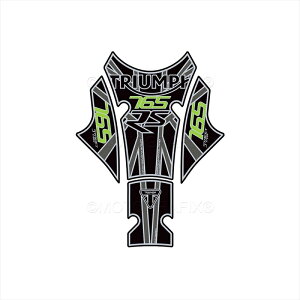 �o�C�N�p�[�c �O�����g�O���t�B�b�N�X �^���N�p�b�h BLK/GRY/GRNMT-TT049KG 4580041247849TRIUMPH Street Triple 765RS 17-22