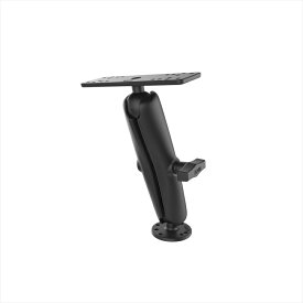 【5日前後で発送】 バイクパーツ 電子機器類ラムマウント 魚探マウント M ＆AMPSラウンドベース ロングアーム プレートサイズ158.7x50.8mm 1.5インチボールRAM-111U-D 4550255751784RAM-111U-D