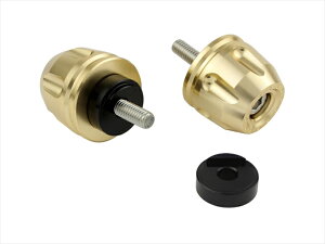 バイクパーツ ハンドルポッシュフェイス リボルバーエンド ヤマハ純正ハンドルM6タイプ シャンパンゴールド032199-12 4945716176648