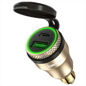バイクパーツ 電子機器類kaedear(カエディア) DIN USBソケットKDR-B8-GD4580675591622